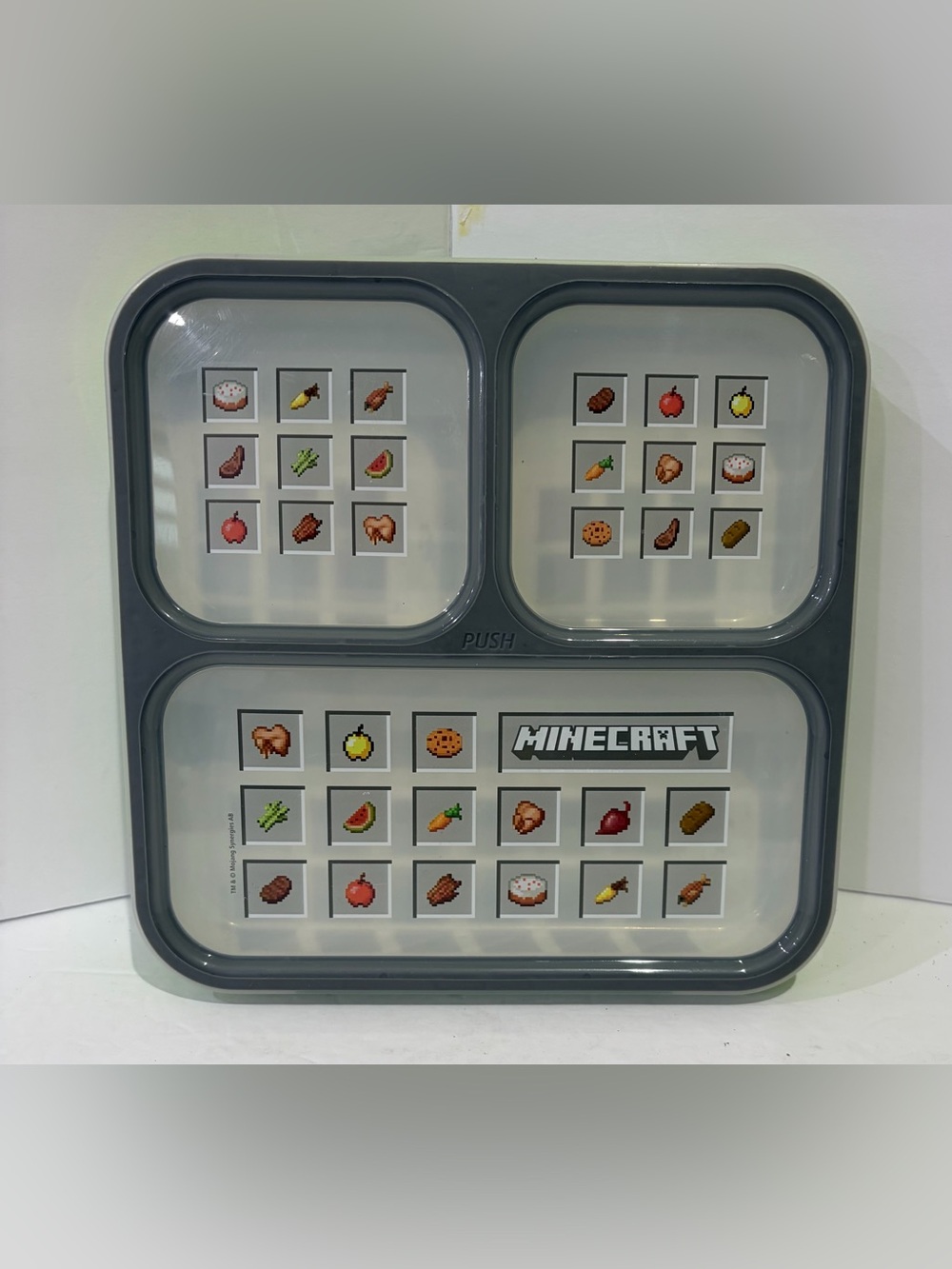 Minecraft Gray Bento-Style Snack Box